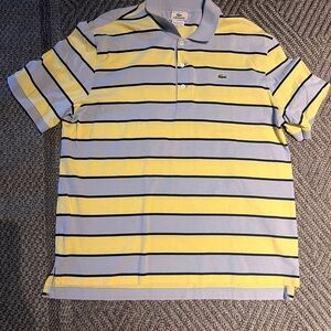 Lacoste Men's Polo in Yellow and Blue Stripes